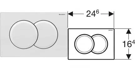 Кнопка смыва «Geberit» Delta 01 115.107.11.1 белая