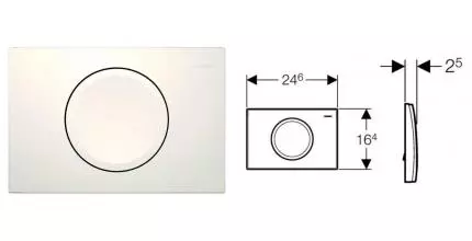 Кнопка смыва «Geberit» Delta 15 115.109.11.1 белая