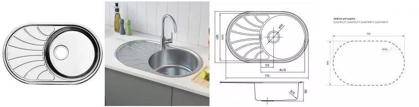 Мойка для кухни «Iddis» Suno S 77/48 нержавеющая сталь шелк универсальная