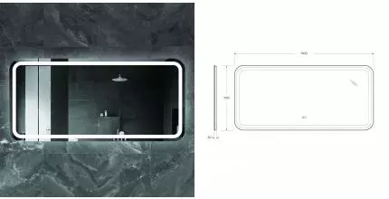 Зеркало «Cezares» Stylus 150 с подсветкой Зеркало «Cezares» Stylus 150 с подсветкой