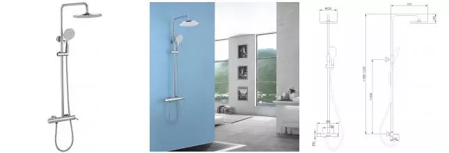 Душевая система «Abber» Emotion AF8816 хром Душевая система «Abber» Emotion AF8816 хром