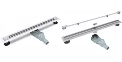 Душевой лоток «Esbano» Slim ESTRSLMLINE60MC боковой выпуск матовый хром 