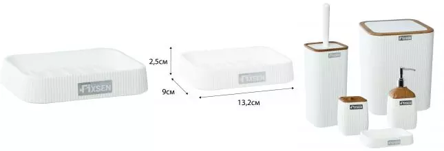 Мыльница «Fixsen» White Wood FX-402-4 на стол белая