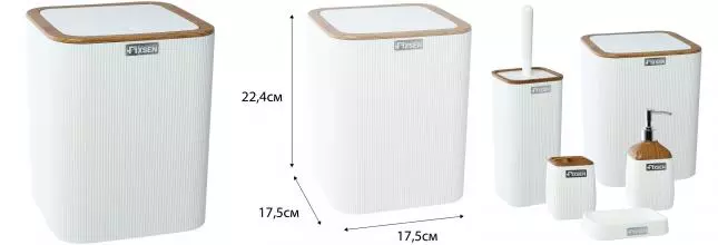 Мусорное ведро «Fixsen» White Wood FX-402-6 5 л белое/тёмное дерево Мусорное ведро «Fixsen» White Wood FX-402-6 5 л белое/тёмное дерево