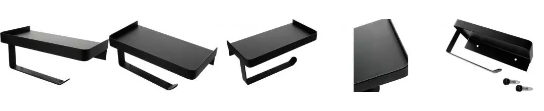 Держатель для туалетной бумаги «Fixsen» Hotel FX-31011B на стену чёрный