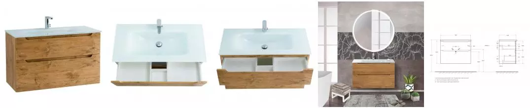 Тумба с раковиной «Belbagno» Etna-H60 80 (81/46) подвесная Rovere Nature Тумба с раковиной «Belbagno» Etna-H60 80 (81/46) подвесная Rovere Nature