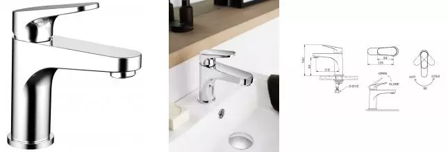 Смеситель для раковины «Bravat» Eler F1191238CPRUS хром Смеситель для раковины «Bravat» Eler F1191238CPRUS хром