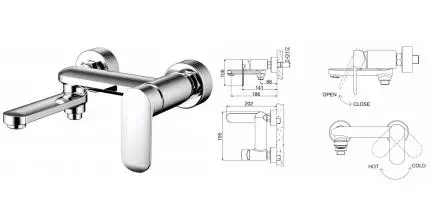 Смеситель для ванны «Bravat» Opal F6125183CP01RUS хром Смеситель для ванны «Bravat» Opal F6125183CP01RUS хром