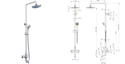 Душевая система «Bravat» Eco F6111147CARUS хром