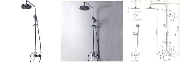 Душевая система «Bravat» Eco F9111147CARUS хром Душевая система «Bravat» Eco F9111147CARUS хром