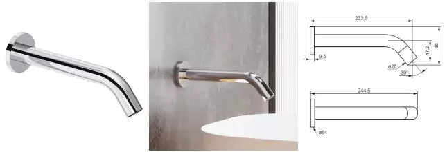Внешняя часть смесителя «Damixa» Scandinavian Pure 360270000 хром Внешняя часть смесителя «Damixa» Scandinavian Pure 360270000 хром