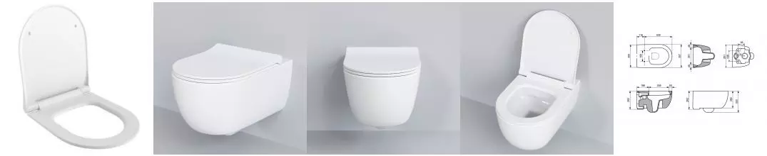 Сиденье для унитаза «Ambassador» Abner 102T20001S дюропласт с микролифтом белое