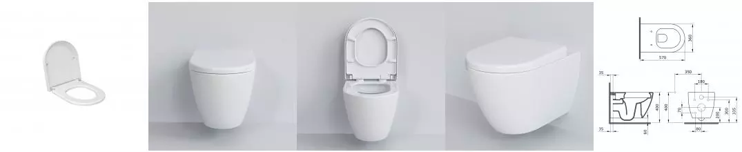 Сиденье для унитаза «Ambassador» Queen 112T20001 дюропласт с микролифтом белое