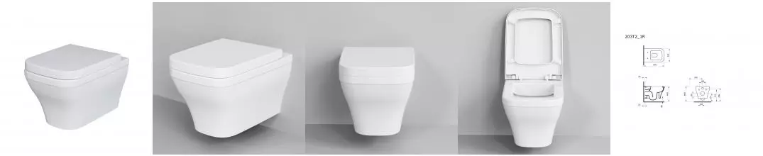 Унитаз Benefit 203T20001R (535*340*360) БЕЛЫЙ подвесной БЕЗОБОДКОВЫЙ, 1 место 203T20001R · Benefit, Ambassador, 203T20001R