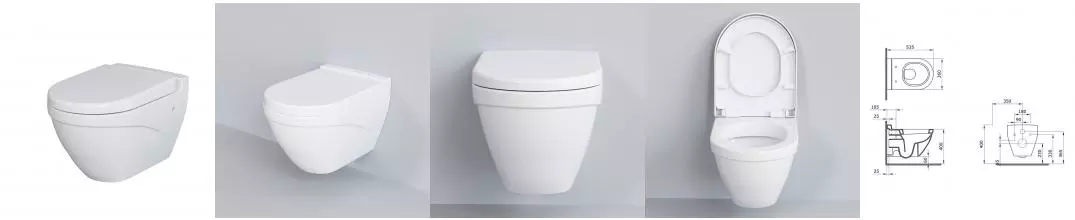 Унитаз Nord 133T20001 (535*385*360) БЕЛЫЙ подвесной, 1 место 133T20001 · Nord, Ambassador, 133T20001