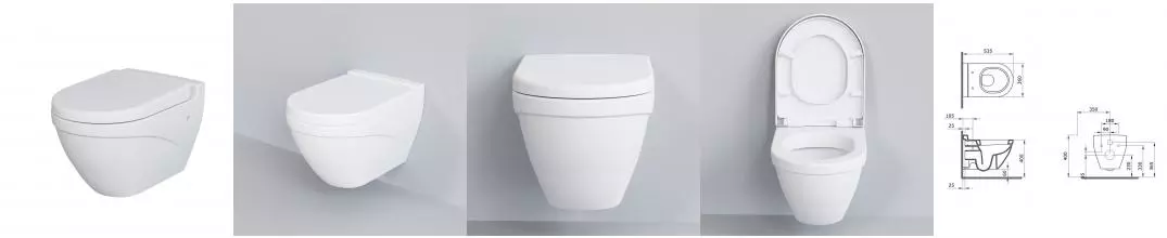 Унитаз Nord 133T20101 (535*385*360) БЕЛЫЙ МАТОВЫЙ подвесной, 1 место 133T20101 · Nord, Ambassador, 133T20101