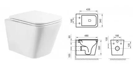 Подвесной унитаз безободковый «Belbagno» Ardente-R BB520CHR/BB2312SC белый с сиденьем дюропласт с микролифтом белое Подвесной унитаз безободковый «Belbagno» Ardente-R BB520CHR/BB2312SC белый с сиденьем дюропласт с микролифтом белое