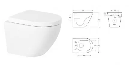 Подвесной унитаз безободковый «Belbagno» Sfera-R BB046CHR/BB865SC белый с сиденьем дюропласт с микролифтом белое Подвесной унитаз безободковый «Belbagno» Sfera-R BB046CHR/BB865SC белый с сиденьем дюропласт с микролифтом белое