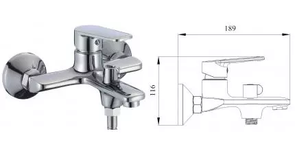 Смеситель для ванны «Aquanika» Basic AQB3036CR хром