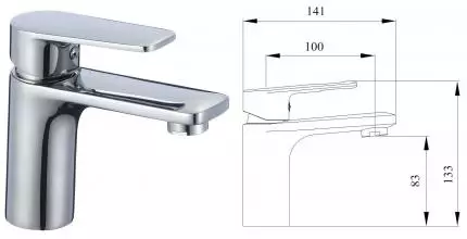 Смеситель для раковины «Aquanika» Basic AQB1036CR хром