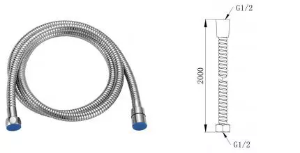 Душевой шланг «Aquanika» Aquaflex AQA002-200 200 см хром Душевой шланг «Aquanika» Aquaflex AQA002-200 200 см хром