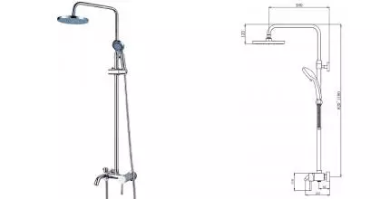 Душевая система «Aquanika» Line AQL2301CR хром