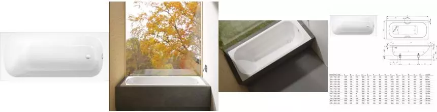 Ванна стальная «Bette» Form 160/70 без опор без сифона белая