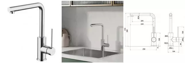 Смеситель для кухонной мойки «Iddis» Rule RULSBL0i05 хром