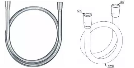 Душевой шланг «Kludi» Suparaflex 6107105-00 125 см серый