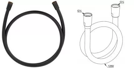 Душевой шланг «Kludi» Suparaflex 6107139-00 125 см чёрный Душевой шланг «Kludi» Suparaflex 6107139-00 125 см чёрный