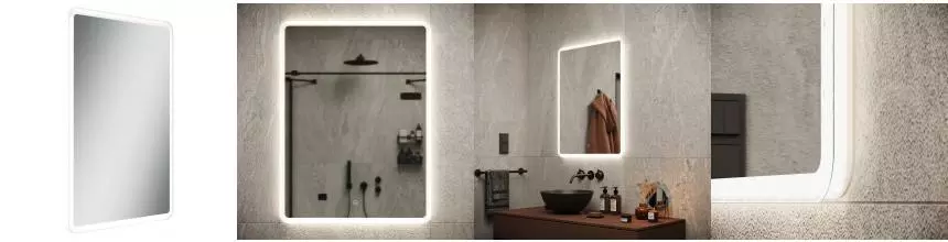 Зеркало «Sancos» Arcadia 60/80 с подсветкой Зеркало «Sancos» Arcadia 60/80 с подсветкой