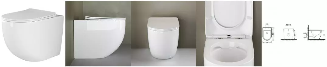 Приставной унитаз безободковый «Ceramica Nova» Mia Rimless CN1810 белый с сиденьем дюропласт с микролифтом белое