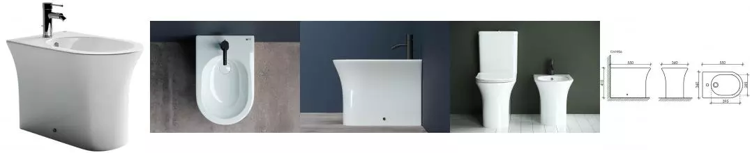 Напольное биде «Ceramica Nova» Star CN1906 белое Напольное биде «Ceramica Nova» Star CN1906 белое