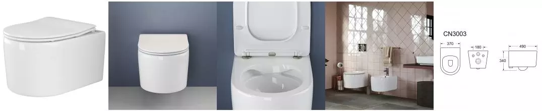 Подвесной унитаз безободковый «Ceramica Nova» Moments CN3003 белый с сиденьем дюропласт с микролифтом белое Подвесной унитаз безободковый «Ceramica Nova» Moments CN3003 белый с сиденьем дюропласт с микролифтом белое