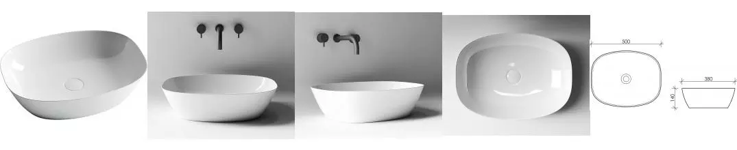 Раковина «Ceramica Nova» Element 50/38 CN5005 фарфоровая белая Раковина «Ceramica Nova» Element 50/38 CN5005 фарфоровая белая