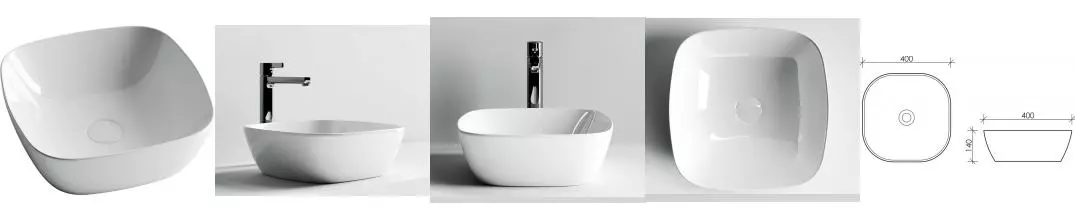 Раковина «Ceramica Nova» Element 40/40 CN5006 фарфоровая белая Раковина «Ceramica Nova» Element 40/40 CN5006 фарфоровая белая