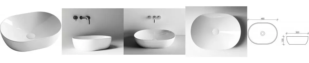 Раковина «Ceramica Nova» Element 48/35 CN5010 фарфоровая белая Раковина «Ceramica Nova» Element 48/35 CN5010 фарфоровая белая