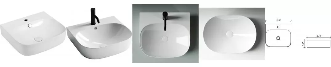 Раковина «Ceramica Nova» Element 49/44 CN5011 фарфоровая белая Раковина «Ceramica Nova» Element 49/44 CN5011 фарфоровая белая