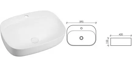 Раковина «Ceramica Nova» Element 60/42 CN5012 фарфоровая белая Раковина «Ceramica Nova» Element 60/42 CN5012 фарфоровая белая