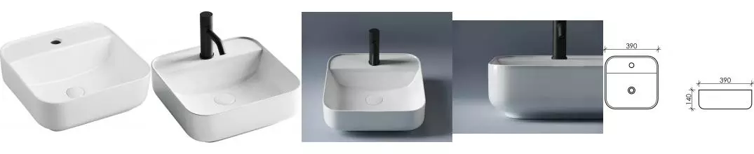 Раковина «Ceramica Nova» Element 39/39 CN5014 фарфоровая белая Раковина «Ceramica Nova» Element 39/39 CN5014 фарфоровая белая