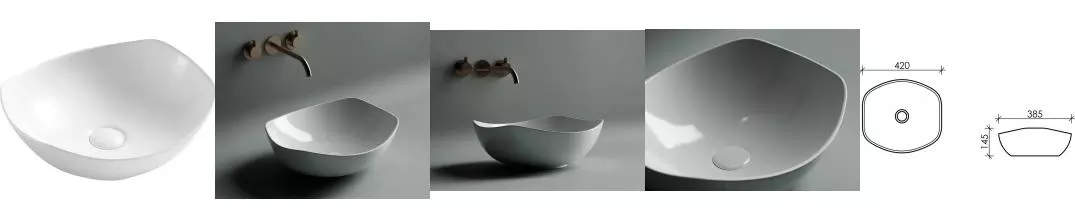 Раковина «Ceramica Nova» Element 42/38 CN5017 фарфоровая белая Раковина «Ceramica Nova» Element 42/38 CN5017 фарфоровая белая