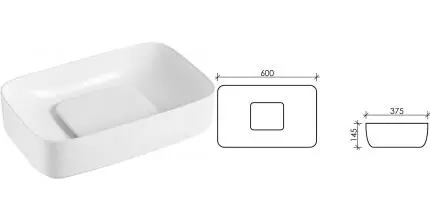 Раковина «Ceramica Nova» Element 60/37 CN5021 фарфоровая белая Раковина «Ceramica Nova» Element 60/37 CN5021 фарфоровая белая