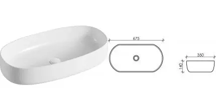 Раковина «Ceramica Nova» Element 67/35 CN5022 фарфоровая белая Раковина «Ceramica Nova» Element 67/35 CN5022 фарфоровая белая