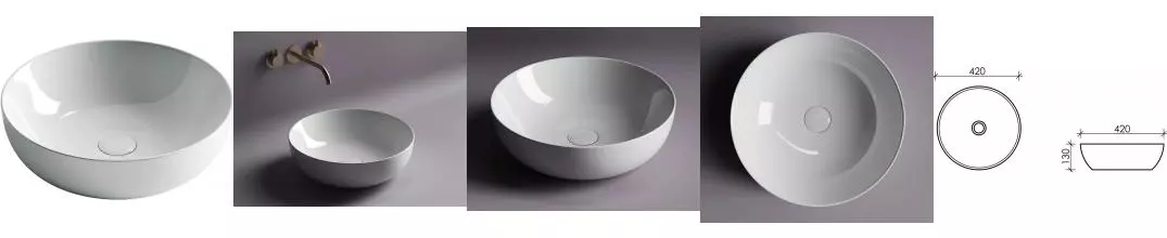 Раковина «Ceramica Nova» Element 42/42 CN5024 фарфоровая белая Раковина «Ceramica Nova» Element 42/42 CN5024 фарфоровая белая