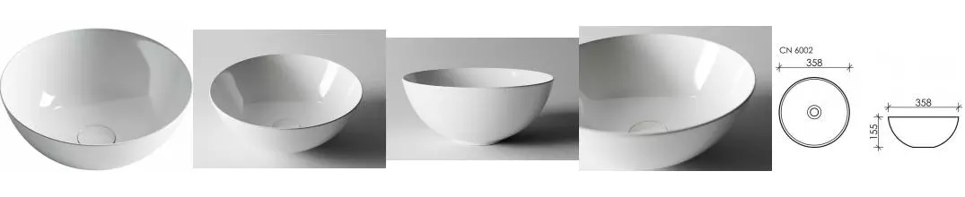 Раковина «Ceramica Nova» Element 36/36 CN6002 фарфоровая белая
