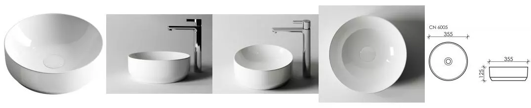 Раковина «Ceramica Nova» Element 36/36 CN6005 фарфоровая белая Раковина «Ceramica Nova» Element 36/36 CN6005 фарфоровая белая