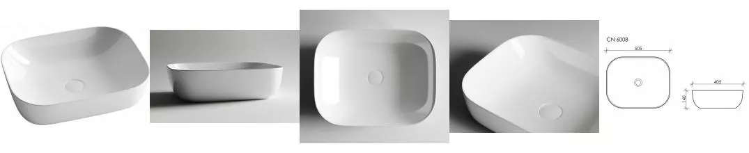 Раковина «Ceramica Nova» Element 50/40 CN6008 фарфоровая белая Раковина «Ceramica Nova» Element 50/40 CN6008 фарфоровая белая
