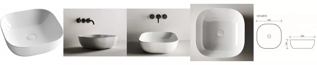 Раковина «Ceramica Nova» Element 42/42 CN6010 фарфоровая белая Раковина «Ceramica Nova» Element 42/42 CN6010 фарфоровая белая