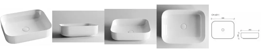 Раковина «Ceramica Nova» Element 50/39 CN6011 фарфоровая белая Раковина «Ceramica Nova» Element 50/39 CN6011 фарфоровая белая