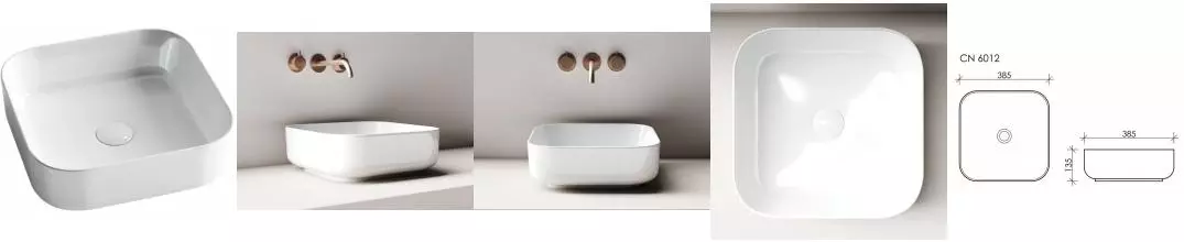 Раковина «Ceramica Nova» Element 38/38 CN6012 фарфоровая белая Раковина «Ceramica Nova» Element 38/38 CN6012 фарфоровая белая